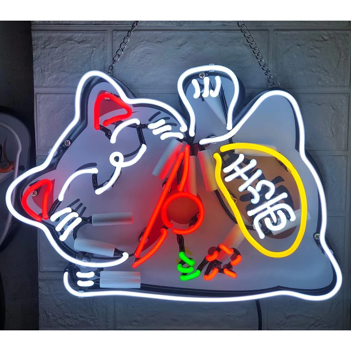 ネオンサイン 招き猫 営業中 開店 店舗看板 シンプル 壁掛け バー カフェ ネオンサイン 招き猫 営業中 開店 店舗看板 シンプル 壁掛け